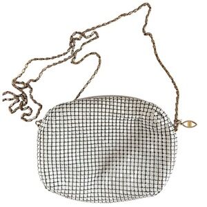 White Metal Mesh Mini Crossbody Bag